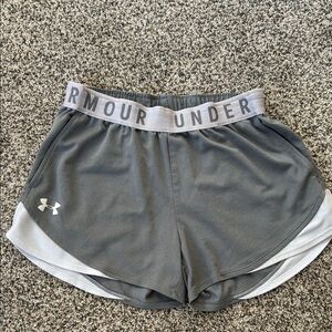 Under Armour Gray Athletic Shorts Lightweight Moisture-Wicking
